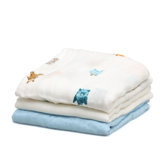 SET 3 MUSSOLE di BAMBOO 70 x 70 cm KIOKIDS - immagine 4