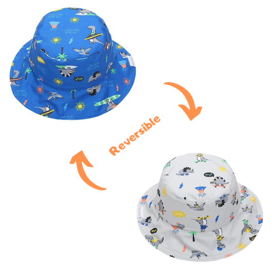CAPPELLO ESTIVO Reversibile FLAPJACKKIDS Dinosauri