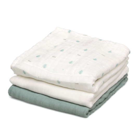 SET 3 MUSSOLE di BAMBOO 70 x 70 cm KIOKIDS - immagine 3