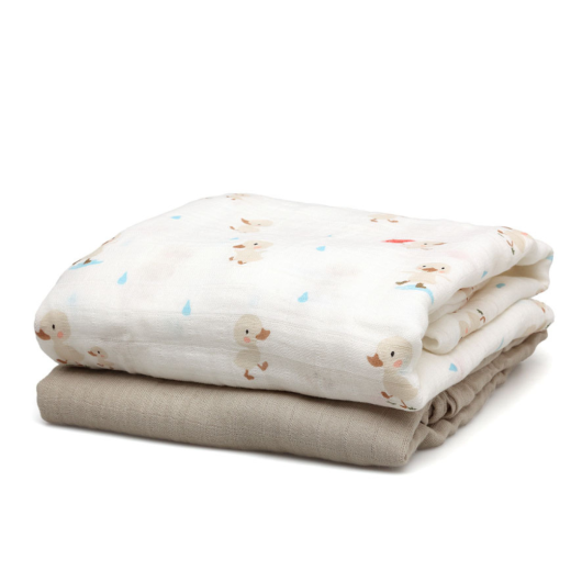 SET 2 MUSSOLE di BAMBOO 120 x 120 cm KIOKIDS - immagine 2
