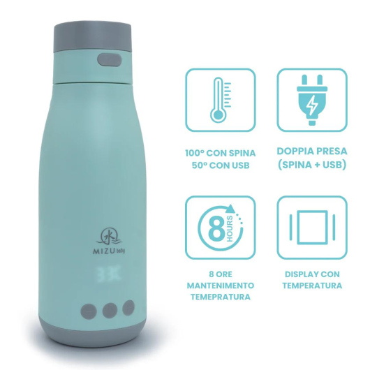 YUME EVOLUTION THERMOS Doppia Alimentazione 350 ML MIZU Baby - immagine 4