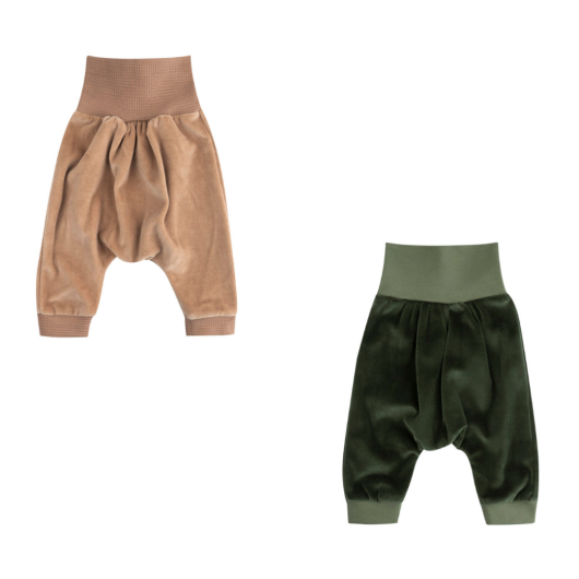 PANTALONI in VELLUTO WOOLY ORGANIC 1/3 mesi Verde