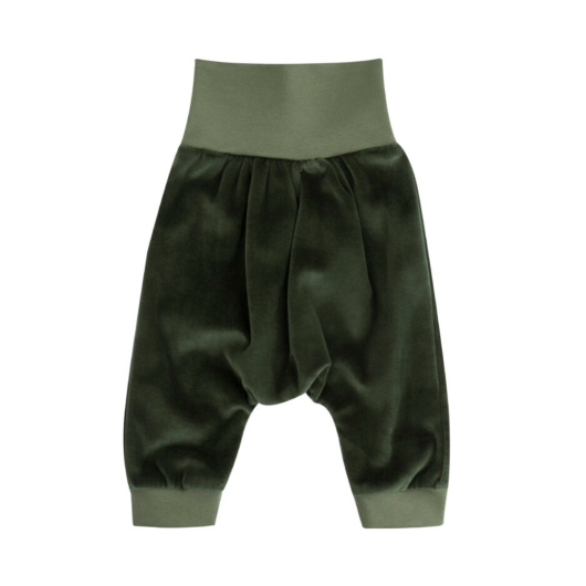 PANTALONI in VELLUTO WOOLY ORGANIC 1/3 mesi Verde - immagine 2