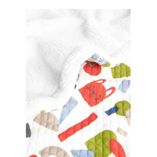 Shapes&Colors COPERTA STAMPATA NEONATO BOBOLI - immagine 2