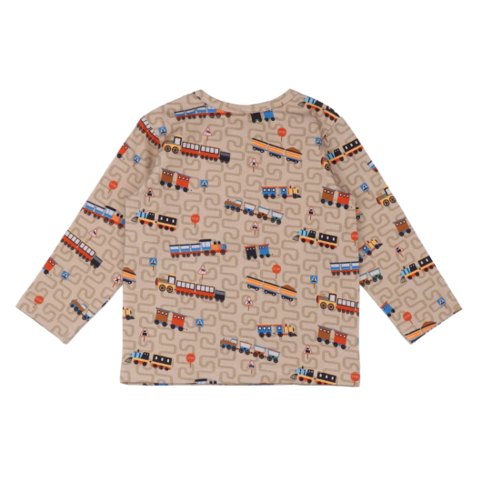T-SHIRT A MANICHE LUNGHE Tiny Trains WALKIDDY - immagine 2