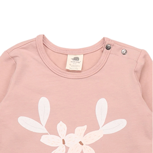T-SHIRT A MANICHE LUNGHE Tiny Flowers WALKIDDY - immagine 3