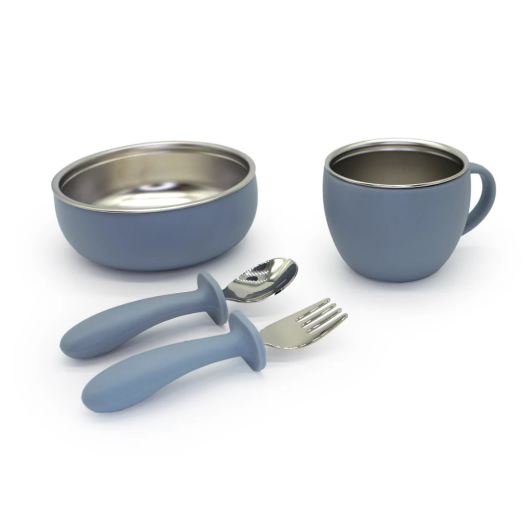 SET PAPPA Taiki Steel ACCIAIO e SILICONE MIZU Baby - immagine 2