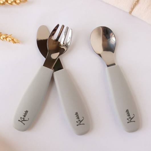 POSATE in Acciaio Inossidabile e Silicone KIOKIDS - immagine 2