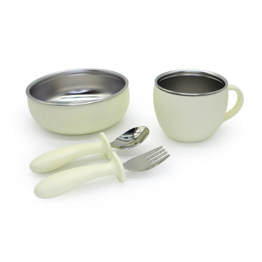 SET PAPPA Taiki Steel ACCIAIO e SILICONE MIZU Baby - immagine 4