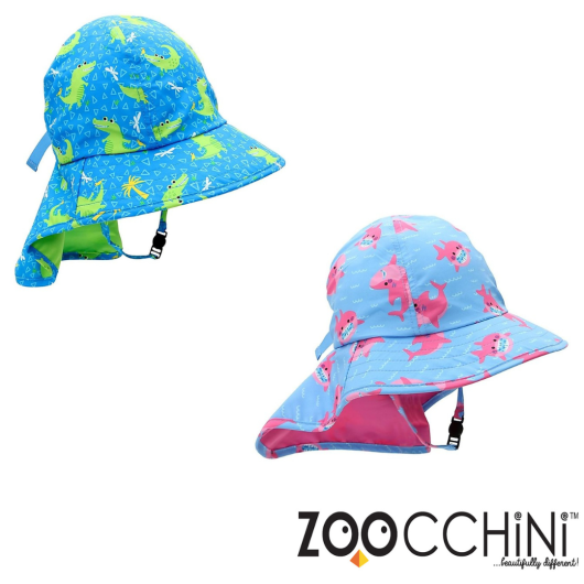 CAPPELLINO Estivo con FALDA LARGA Protettiva e UPF 50+ ZOOCCHINI