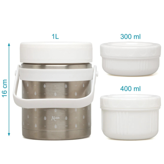THERMOS PAPPA 1L o (400 ML + 300 ML) KIOKIDS - immagine 3