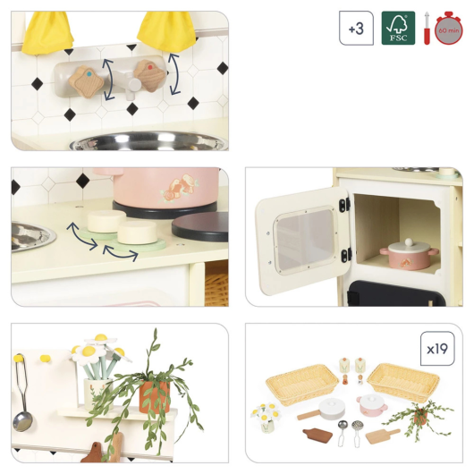 GRANDE CUCINA NONNA SOLE in Legno JANOD - immagine 4