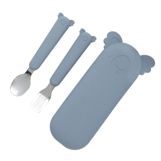 SET POSATE Acciaio Inox con CUSTODIA in Silicone THE COTTON CLOUD - immagine 2