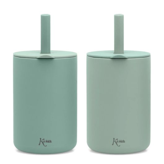 Set 2 BICCHIERI in Silicone con Cannuccia KIOKIDS - immagine 3