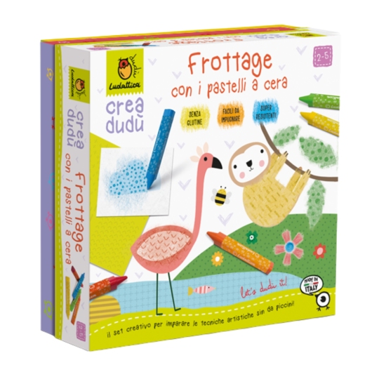 FROTTAGE CON I PASTELLI A CERA LUDATTICA