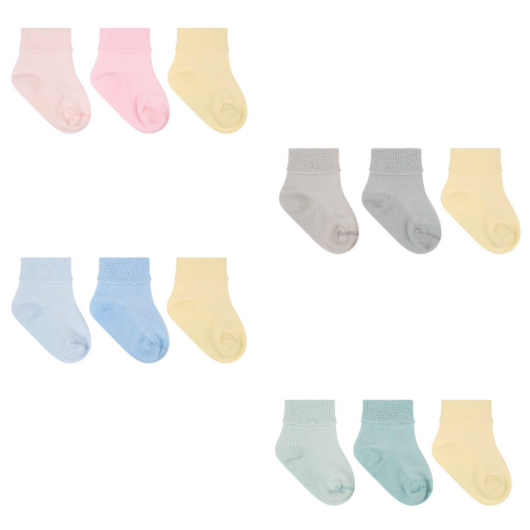 SET 3 paia CALZINI NEWBORN 0+ Mesi KIKKA BOO