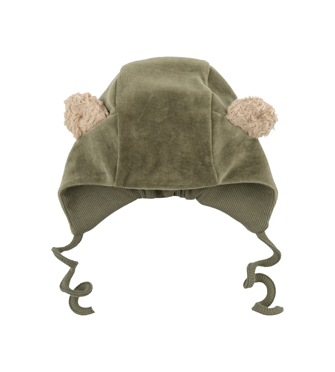 CAPPELLINO BIMBO con Orecchie Peluche da Orsetto WOOLY ORGANIC