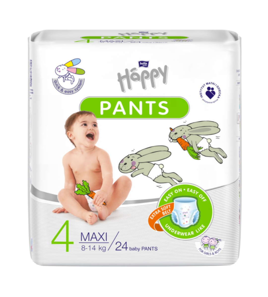 PANTS HAPPY TG. 4 MAXI 8-14 KG. (24pz.)