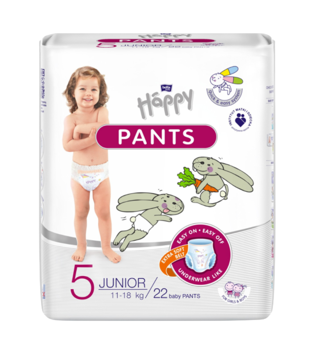 PANTS HAPPY TG. 5 JUNIOR 11-18 KG. (22pz.)