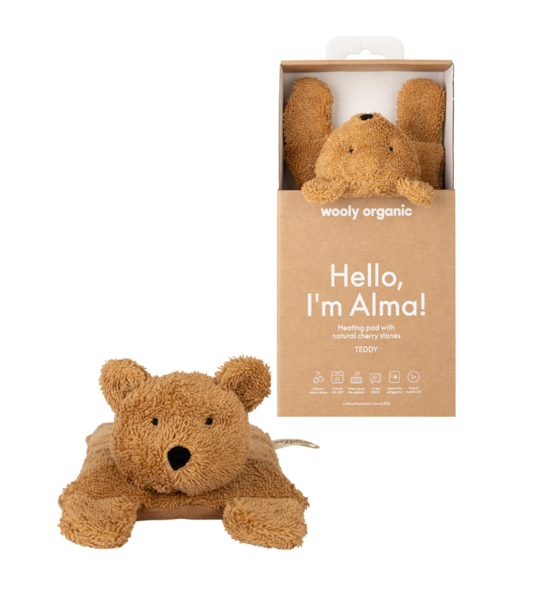 PELUCHE BENESSERE Caldo e Freddo Teddy WOOLY ORGANIC