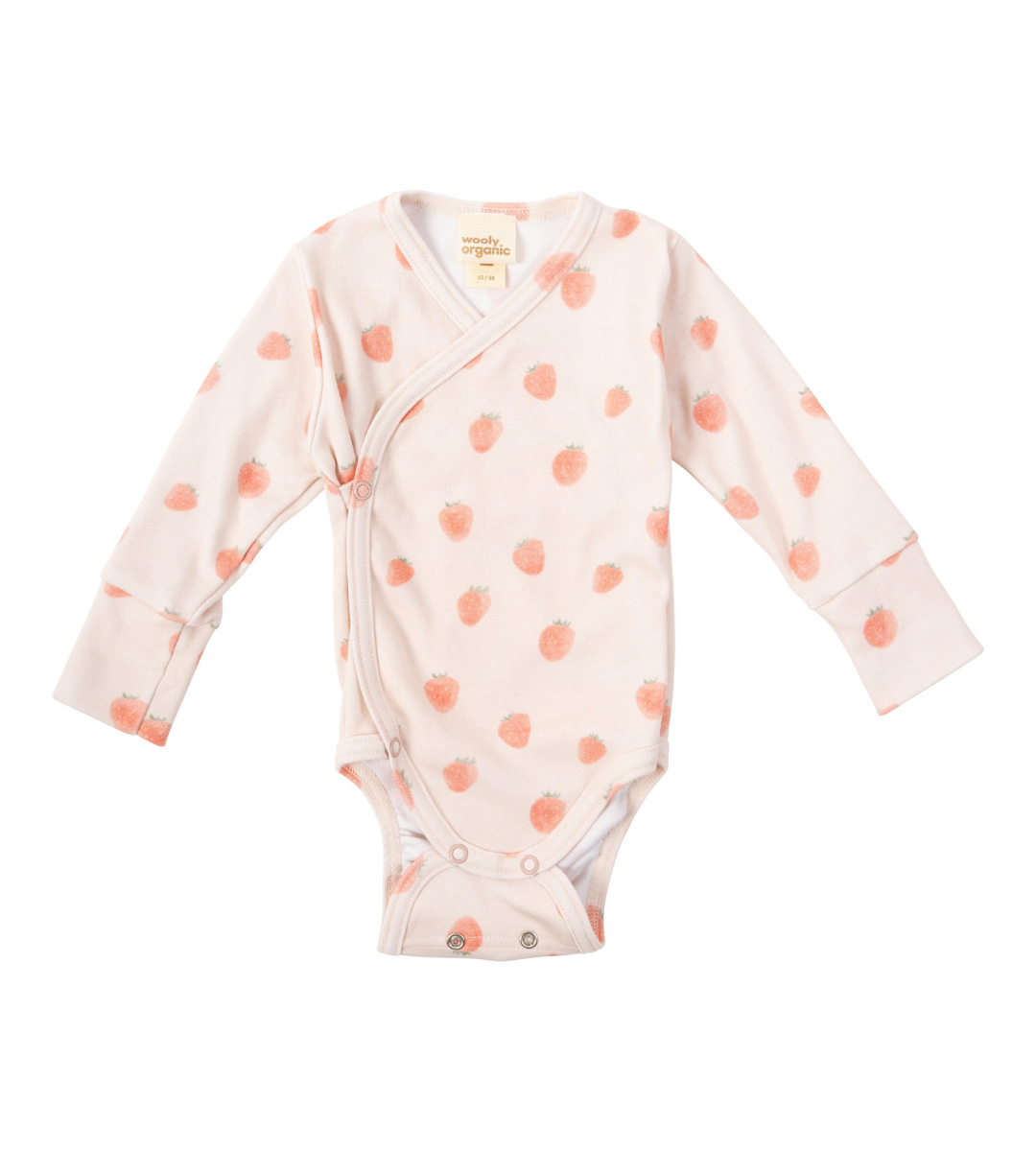BODY a Maniche Lunghe WOOLY ORGANIC Strawberry Spark