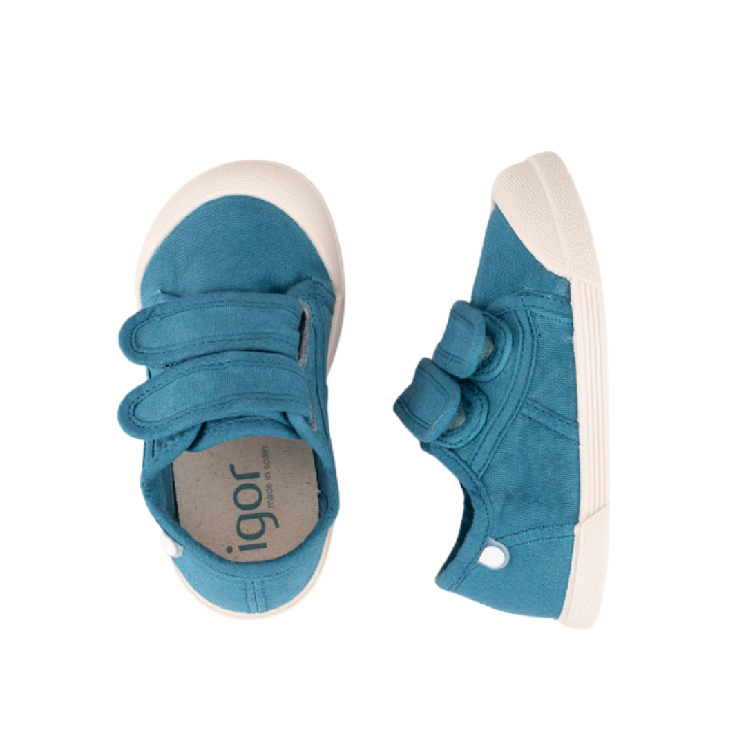 SCARPE di tela Barefoot LONA CHIUSURA A STRAPPO IGOR Petrolio - immagine 3