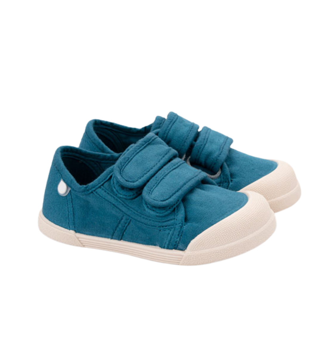 SCARPE di tela Barefoot LONA CHIUSURA A STRAPPO IGOR Petrolio